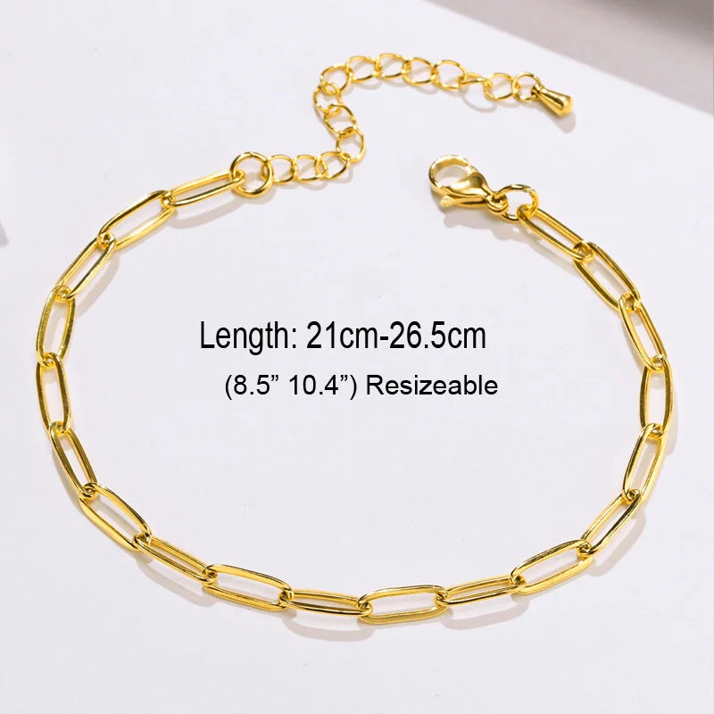 Evil Eye Anklet Bracelet Stainless Steel Lucky Chain Anklets