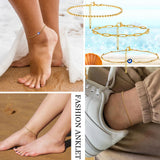 Evil Eye Anklet Bracelet Stainless Steel Lucky Chain Anklets