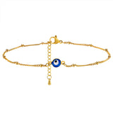 Evil Eye Anklet Bracelet Stainless Steel Lucky Chain Anklets