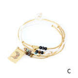 Evil Eye Beads Bracelets Multi-layered Seed Beads Bracelets