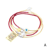 Evil Eye Beads Bracelets Multi-layered Seed Beads Bracelets