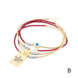Evil Eye Beads Bracelets Multi-layered Seed Beads Bracelets