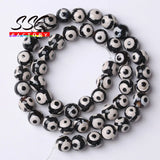 Evil Eye Dzi Agates Beads Natural Tibetan Stone Round Loose Beads