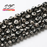 Evil Eye Dzi Agates Beads Natural Tibetan Stone Round Loose Beads