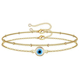 Evil Eye Zircon Bracelet Stainless Steel Bangle Inlaid For Women