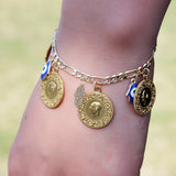 Evil Eye Bracelet Jewelry Lucky Portrait Coin Chain Bracelets