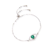 Evil Eye Bracelet Silver 925 Diamond Woman Jewelry