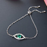 Evil Eye Bracelet Silver 925 Diamond Woman Jewelry