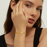 Evil Eye Bracelet, Stainless Steel Women Cuff Bangle Bracelet Adjustable