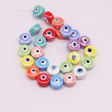Evil Eye Ceramic Beads For Jewelry Making White/Red/Pink/Green/Blue