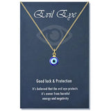 Evil Eye Chain Necklace Eyes Amulet Pendant Necklace Ojo Turco Kabbalah
