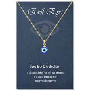 Evil Eye Chain Necklace Eyes Amulet Pendant Necklace Ojo Turco Kabbalah