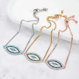 Evil Eye Charm Bracelet Stainless Steel Adjustable Bracelet Female Party Jewelry