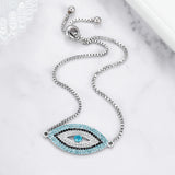 Evil Eye Charm Bracelet Stainless Steel Adjustable Bracelet Female Party Jewelry