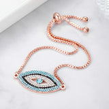 Evil Eye Charm Bracelet Stainless Steel Adjustable Bracelet Female Party Jewelry