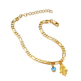 Evil Eye Cuban Link Anklet Waterproof