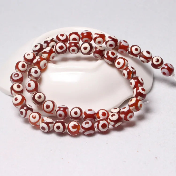 Tibetan Evil Eye Dzi Agates Beads 8-12mm