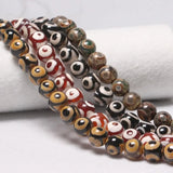 Tibetan Evil Eye Dzi Agates Beads 8-12mm