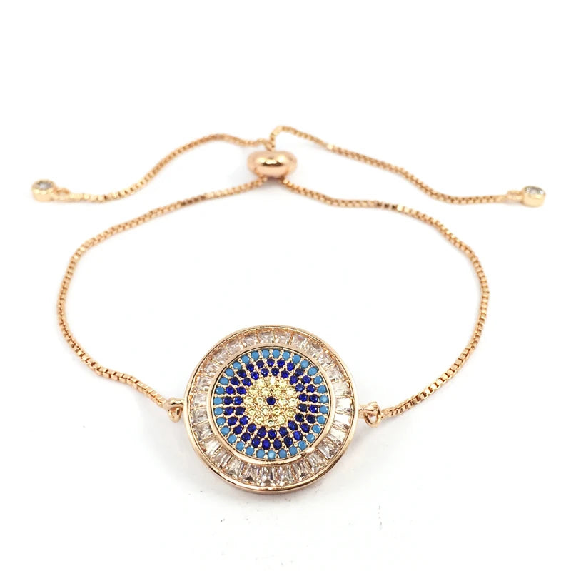 Evil Eye Hamsa Fatima Hand Charms Bracelet for Women