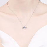 Evil Eye Moissanite Pendant Necklace D Ideal Cut Diamond Necklace for Women