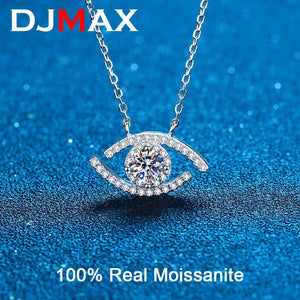 Evil Eye Moissanite Pendant Necklace D Ideal Cut Diamond Necklace for Women