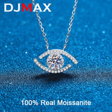 Evil Eye Moissanite Pendant Necklace D Ideal Cut Diamond Necklace for Women