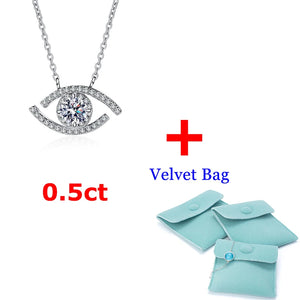 Evil Eye Moissanite Pendant Necklace D Ideal Cut Diamond Necklace for Women