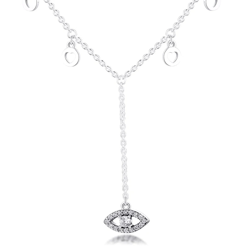 Evil Eye Necklace 925 Sterling Silver Jewelry