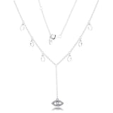 Evil Eye Necklace 925 Sterling Silver Jewelry