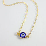 Evil Eye Pendant Necklace Women Girls Demon Eyes Choker Chain Minimalist Jewelry