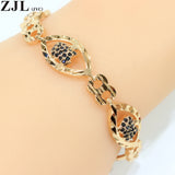 Evil Eye Protection Charm Bracelet - 18K Plated Zircon