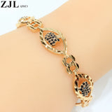 Evil Eye Protection Charm Bracelet - 18K Plated Zircon