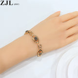 Evil Eye Protection Charm Bracelet - 18K Plated Zircon