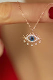 Evil Eye Women Necklace 925 Sterling Silver Eye Pendant Necklace Accessories