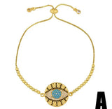 Evil Eye Crystal Bracelet Adjustable Snake Chain