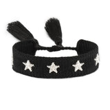 Evil Eyes Heart LOVE Star Embroidered Bracelet Bulk - Wedding Party Wristband