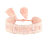 Evil Eyes Heart LOVE Star Embroidered Bracelet Bulk - Wedding Party Wristband