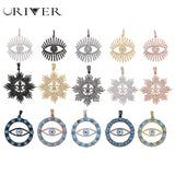 Colorful Zircon Evil Eyes Pendants Set for Women DIY Jewelry