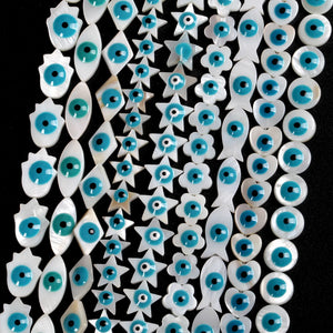 Evil Eyes Shell Beads Natural Mother Of Pearl Shell Beads