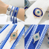 Evil Eyes Charm Bracelets Jewelry Armstacking Accessory