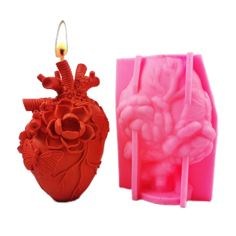 Evil Heart Silicone Mold for Aromatherapy Candles and Decorative Crafts