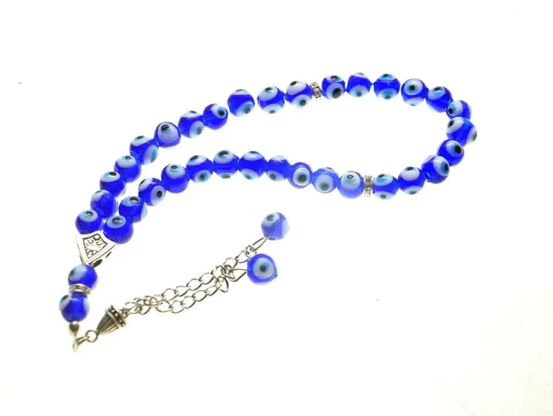 Evil Eye Beaded Glass Rosary