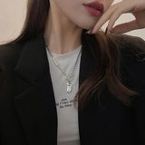 925 Silver Pearl OT Buckle Necklaces For Women