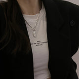 925 Silver Pearl OT Buckle Necklaces For Women
