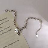 925 Silver Love Bear Charm Bracelet Retro Hip-hop Jewelry S-B532