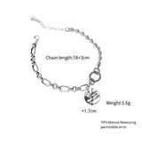 925 Silver Smiling Face Asymmetric Chain Bracelet for Women