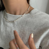 925 Silver Chain Bracelet with Pearl for Women