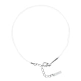 925 Silver Snake Bone Texture Anklet for Women