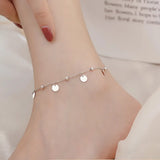925 Silver Anklet for Women with Tassel, Party Jewelry Gift