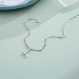 925 Silver Mermaid Tail Anklet Bracelet, Summer Jewelry S-B331